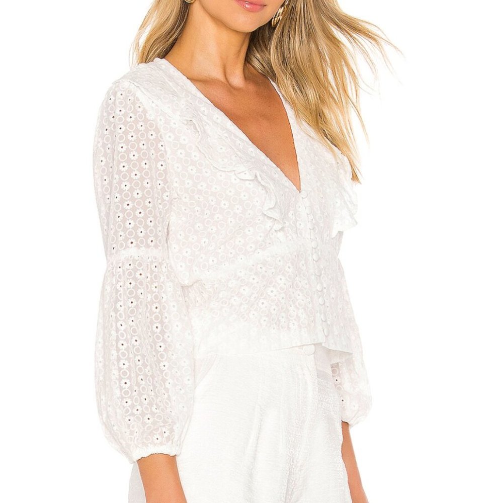 Bardot White Eyelet Blouse - Picture 3 of 7